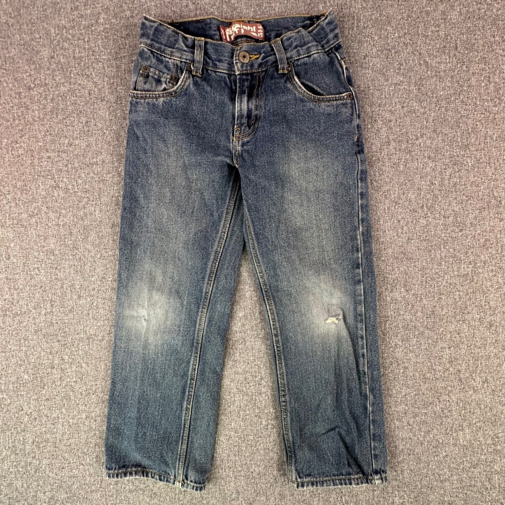 Levi's Jeans Kids 8 514 Straight Fit Blue Distressed Denim
